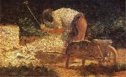 Georges Seurat The Worker Break up the Stone France oil painting artist